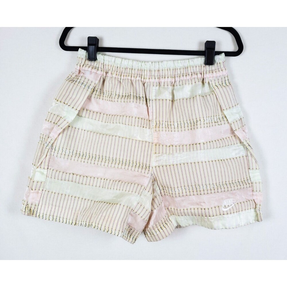 Nike Shorts Pastel Striped Womens S High Waist Retro Sporty Soft Girl Earth Day